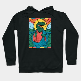 Funny T-Rex Stained Glass Dinosaur Tyrannosaurus Rex Hoodie